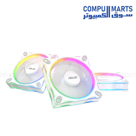 ASUS Prime MR120 ARGB Fan Triple Pack with 120mm RGB cooling for gaming PC in Egypt