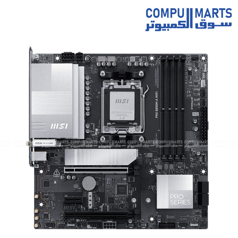 MSI PRO B850M-A WIFI AM5 DDR5 Wi-Fi 7 motherboard