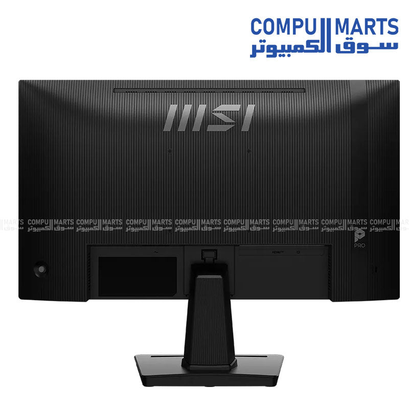 MSI PRO MP225 E12VL display equipped with HDMI 1.4b supporting FHD at 120Hz, VGA connectivity, VESA mounting and Adaptive-Sync technology