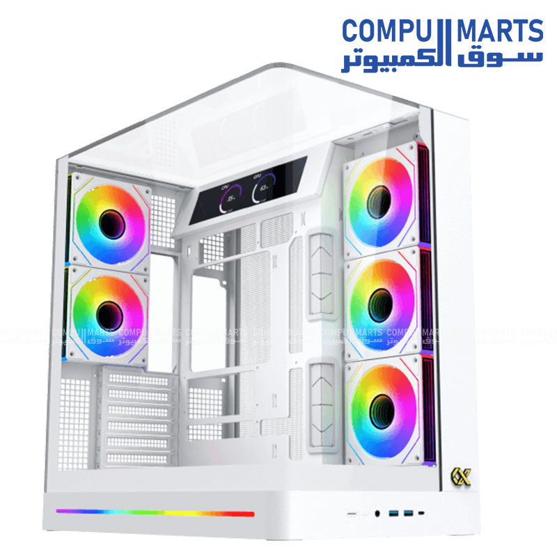 Xigmatek Pano II LCD – Mid Tower Gaming Case – E-ATX – Vertical GPU – Egypt