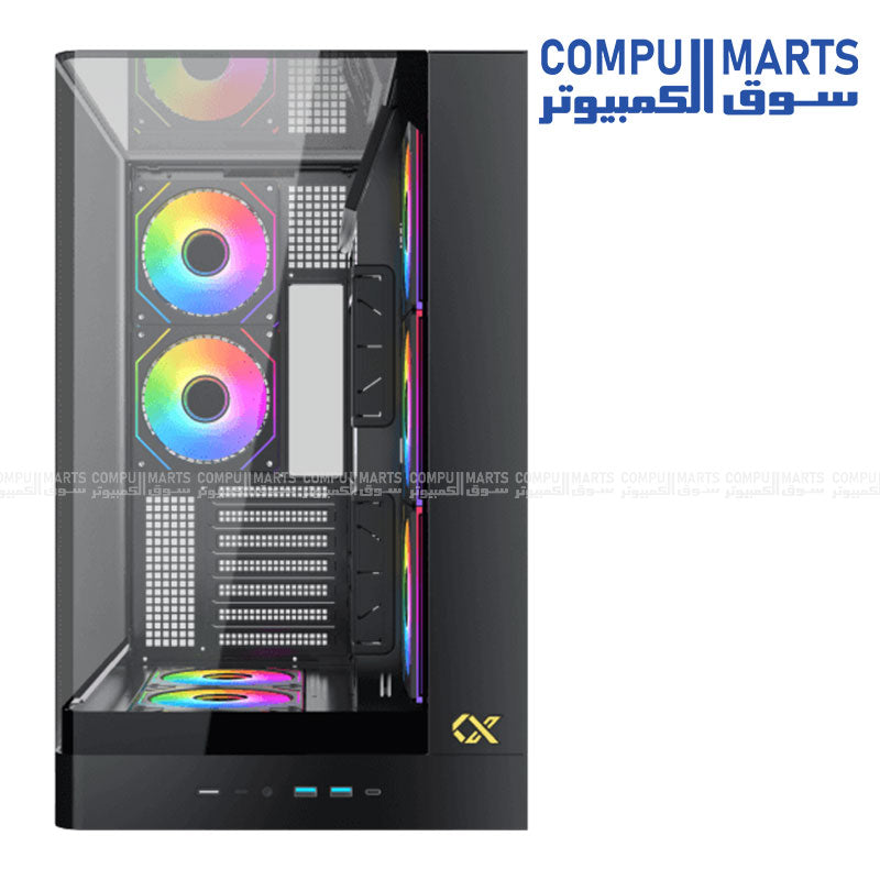 Xigmatek Pano II LCD – Mid Tower Gaming Case – E-ATX – Vertical GPU – Egypt