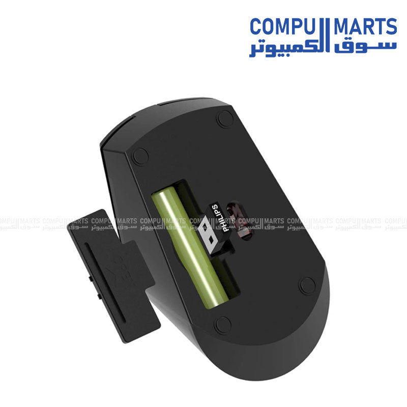 Philips Wireless Mouse M374 in Black – Ergonomic Design, Reliable Connectivity