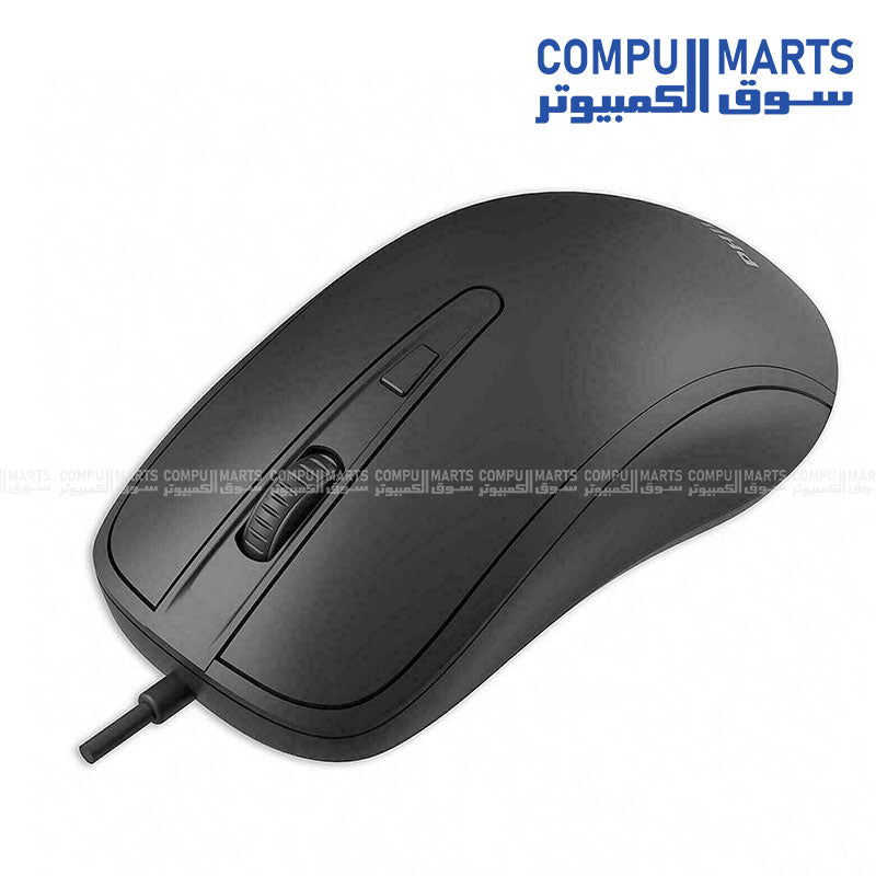"Philips USB Wired Mouse M214 Black – ergonomic compact design, plug-and-play, durable and lightweight, ideal for office, home, and study use in Egypt"