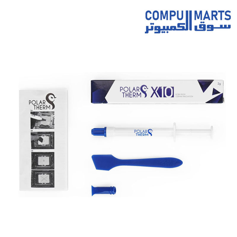 Polartherm X-10 Thermal Grizzly Thermal Paste – Extreme Conductivity, Durable, Safe Non-Conductive Thermal Compound