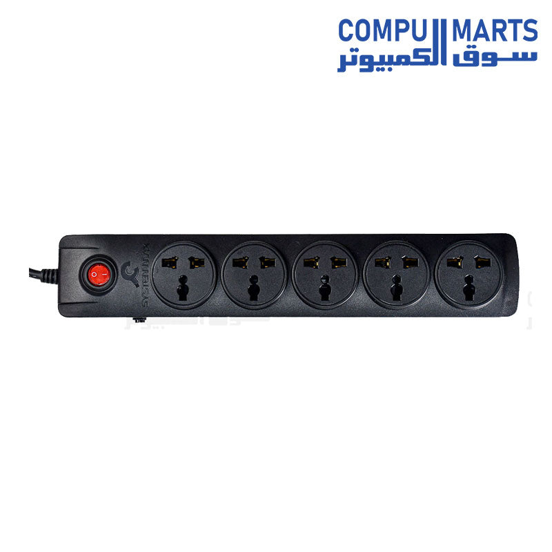SMPU-5P-Power Strip-SYSTEMMAX-5 Port-2M-10A