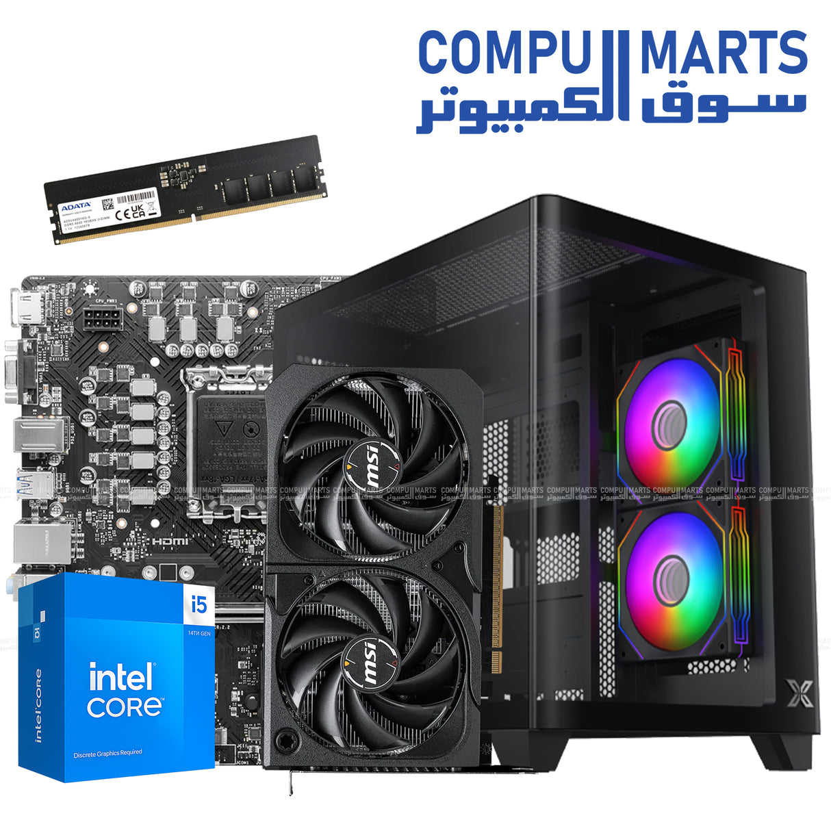 Intel i5-14400F RTX 5060 Gaming PC 16GB DDR5 5600MHz 500GB SSD MSI B760M