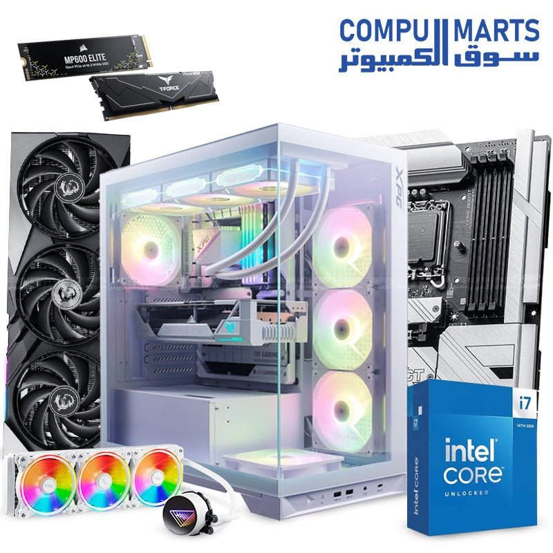 Intel Core i7-12700F + NVIDIA RTX 4060 Ti 16GB or RTX 4070 Ti Super 12GB + 32GB DDR5 RAM + 1TB NVMe SSD + B760 Motherboard + 750W 80+ PSU + High-Airflow ATX Case – Powerful Gaming & Content Creation PC – Egypt