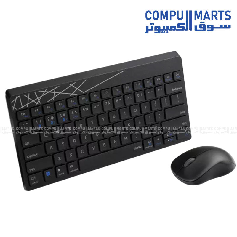 Rapoo 8000M wireless mouse with adjustable 1300 DPI optical tracking