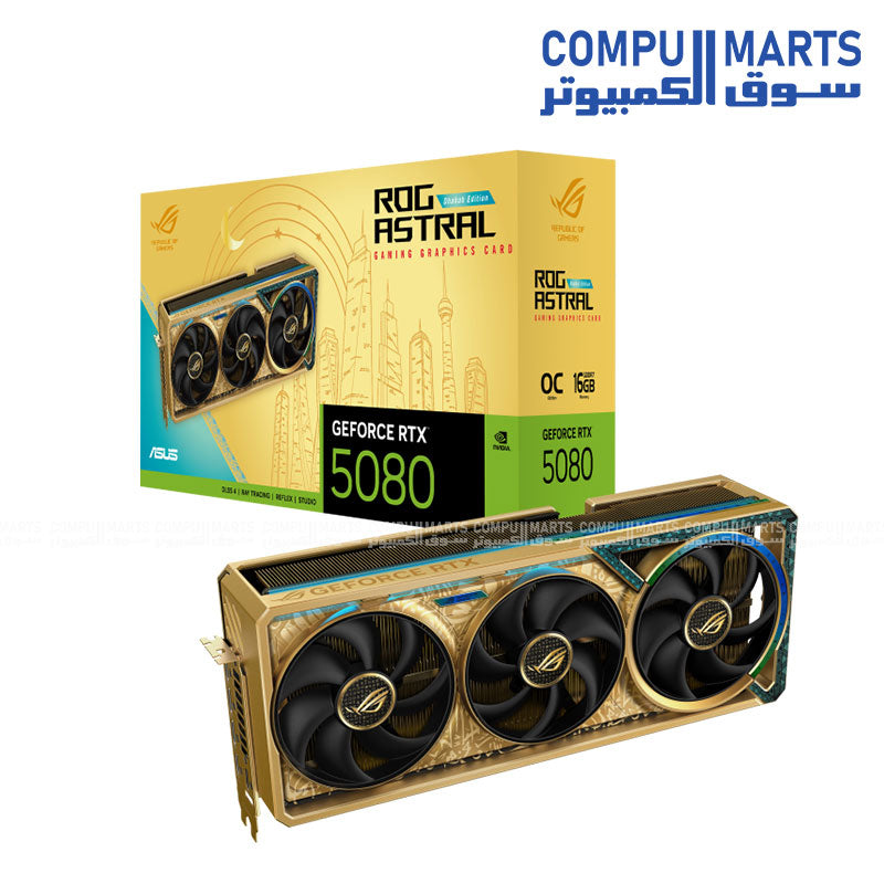 ROG -Astral -GeForce -RTX -5080 -Dhahab -CORE OC -Edition- Gaming- Graphics Card