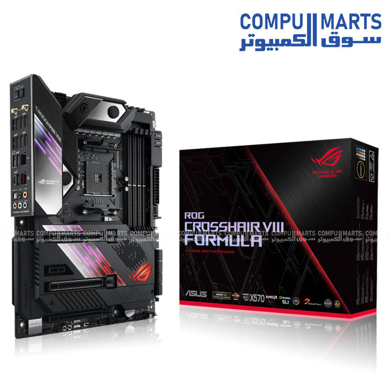 ASUS ROG Crosshair VIII Formula X570 Wi-Fi ATX AM4 Gaming Motherboard with PCIe 4.0, 5G LAN, and Aura Sync RGB – Egypt