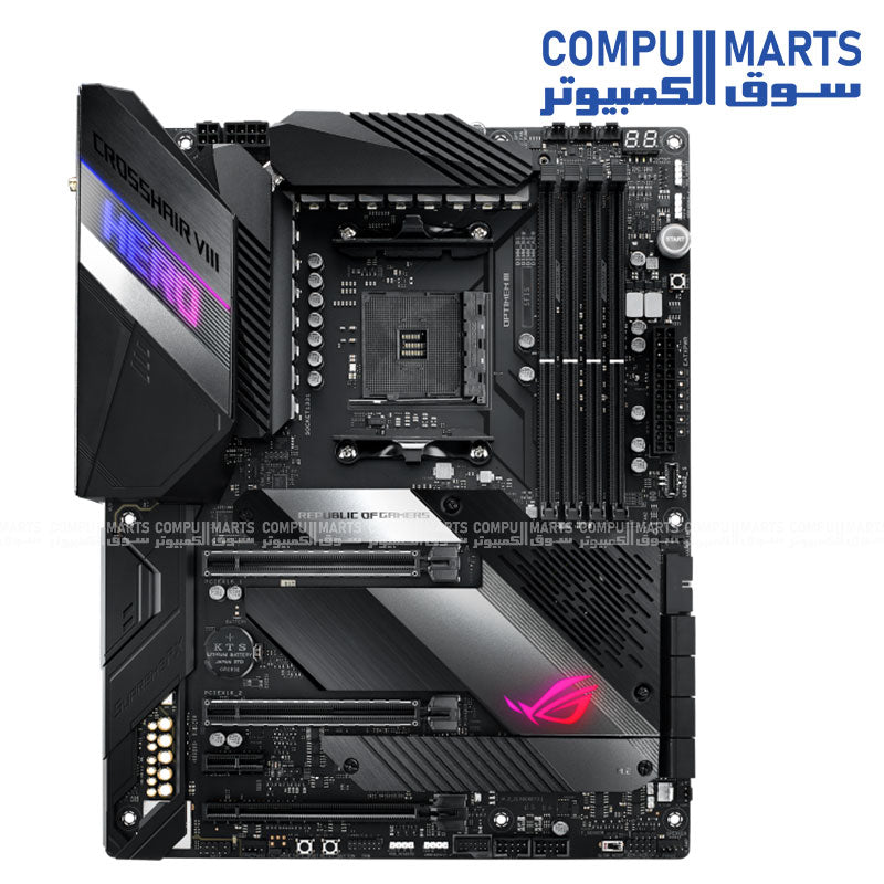 ASUS ROG Crosshair VIII Hero Wi-Fi X570 AM4 ATX Gaming Motherboard with PCIe 4.0 and Aura Sync RGB – Egypt