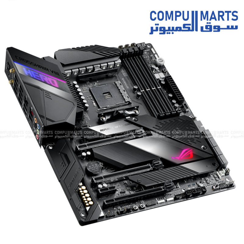 ASUS ROG Crosshair VIII Hero Wi-Fi X570 AM4 ATX Gaming Motherboard with PCIe 4.0 and Aura Sync RGB – Egypt