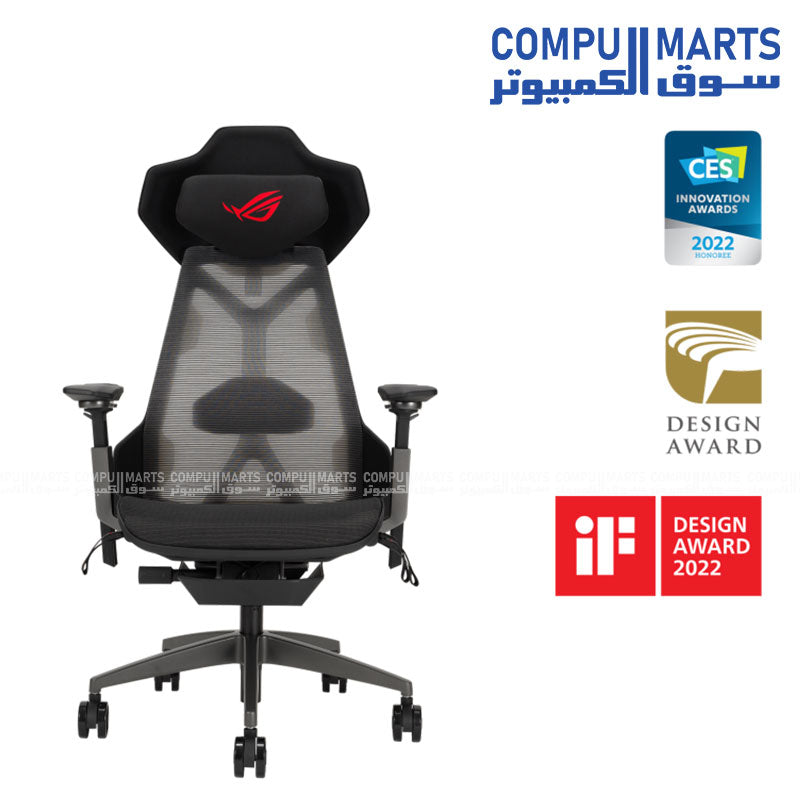 SL400 – Gaming Chair – ASUS – ROG Destrier ergo chair with adjustable lumbar and 360 armrest