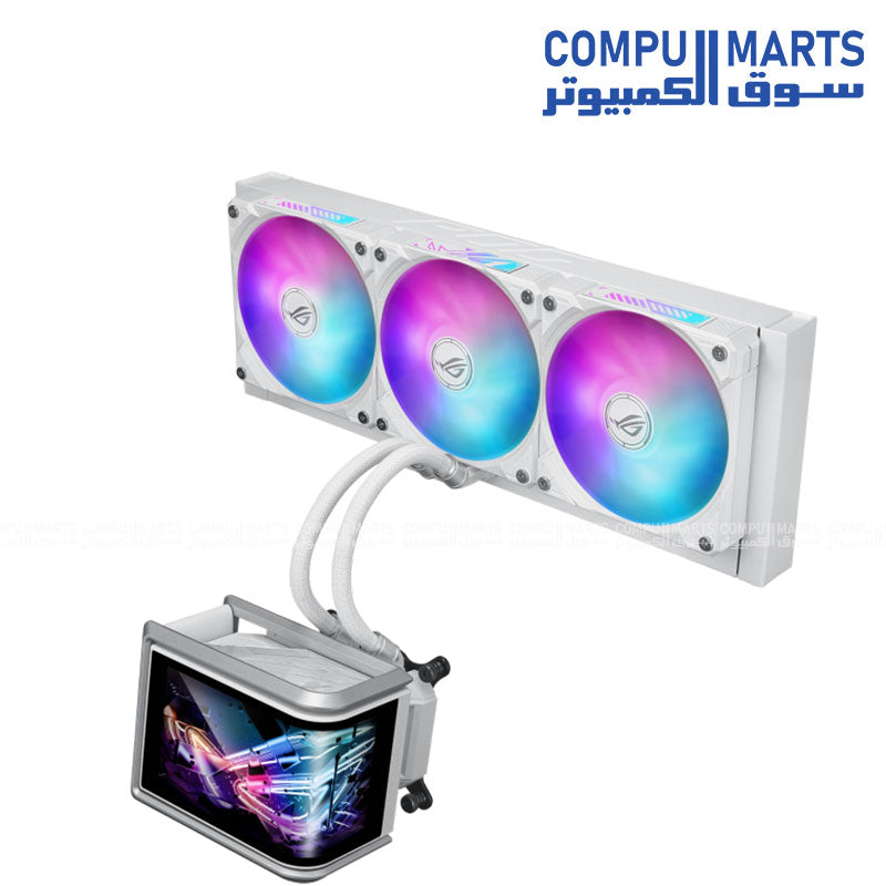 ASUS ROG RYUO IV SLC 360 ARGB MOVEABLE CURVED 6.7" AMOLED LCD Liquid CPU Cooler