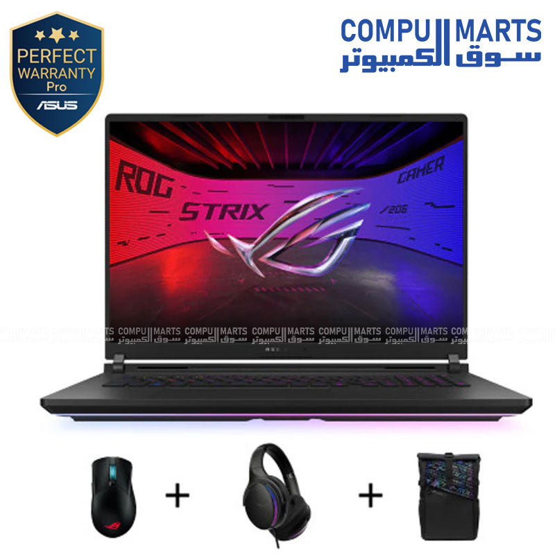 ROG Strix SCAR 18 (2025) GAMING LAPTOP, G835LW-AI642W ,Intel Core Ultra 9 Processor 275HX, NVIDIA GeForce RTX 5080 16GB, 64GB DDR5, SSD 2TB, 18-inch, WQXGA