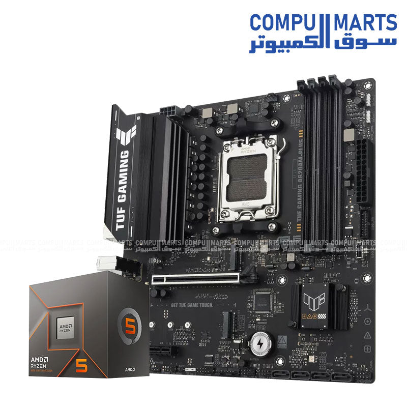 ASUS TUF GAMING A620AM-PLUS Motherboard with AMD Ryzen 5 8400F Processor Bundle