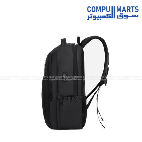 Rahala RAL2215 Laptop Backpack 15.6-inch with USB Charging Port, Water-Resistant, Black – Egypt