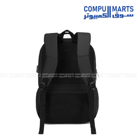 Rahala RAL2215 Laptop Backpack 15.6-inch with USB Charging Port, Water-Resistant, Black – Egypt