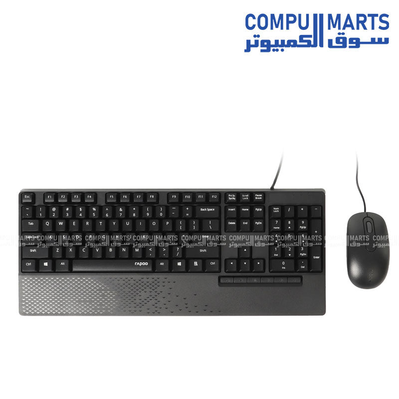 Rapoo NX2000 Wired Mouse and keyboard Combo Black