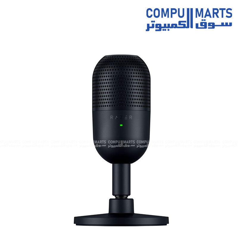 Razer Seiren V3 Mini USB microphone with 24-bit audio, 96 kHz sample rate, and supercardioid pickup pattern