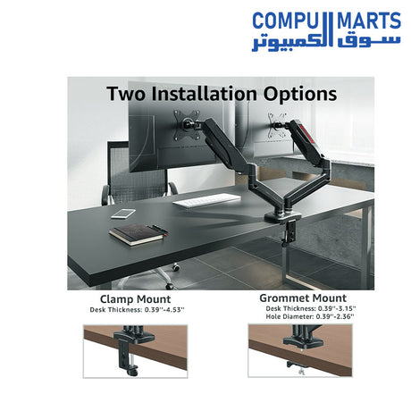 GMK915-Redragon-Dual-Monitor-Mount-Stand