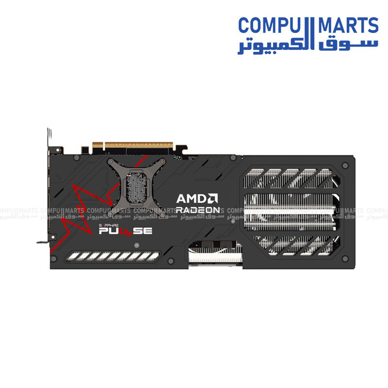 SAPPHIRE PULSE RX 9070 XT front view white background