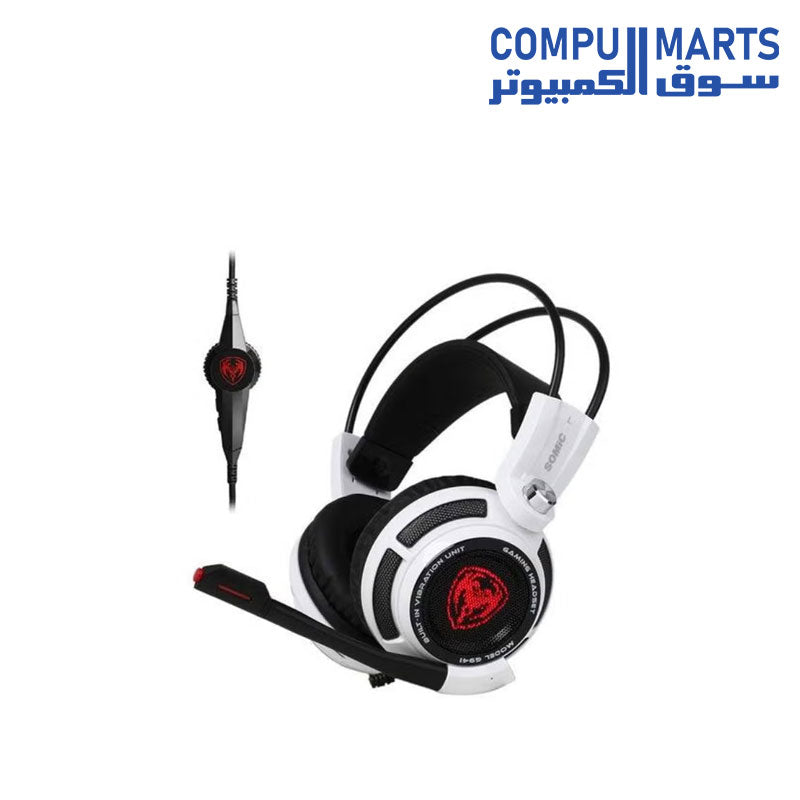 SOMIC G941 Gaming Headset 7.1 Virtual Surround Sound with Omnidirectional Mic & Volume Control | LED, USB