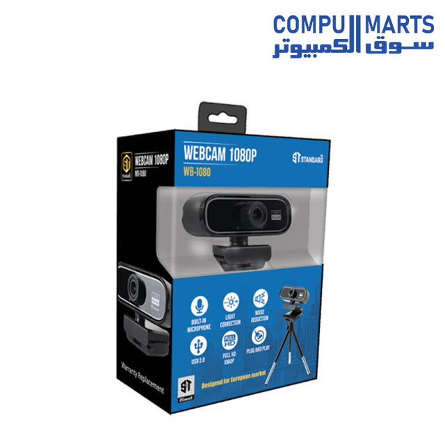 WB-1080-Webcam-ST-Standard-Mic-USB