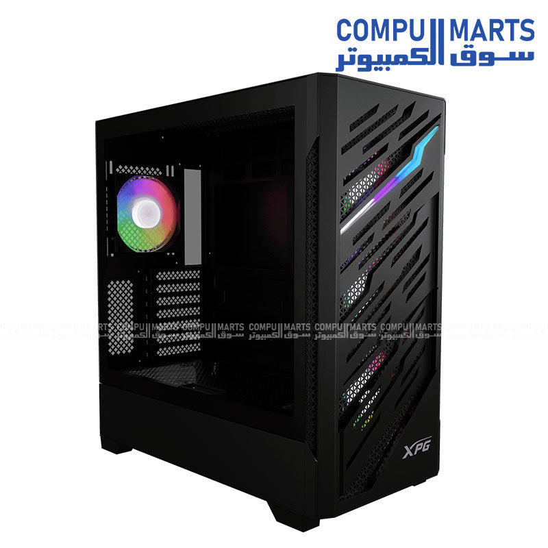XPG Starker Air BTF Mid Tower PC Case – Tempered Glass, 4×120mm ARGB Fans, USB-C, E-ATX Support – Black/White – Egypt