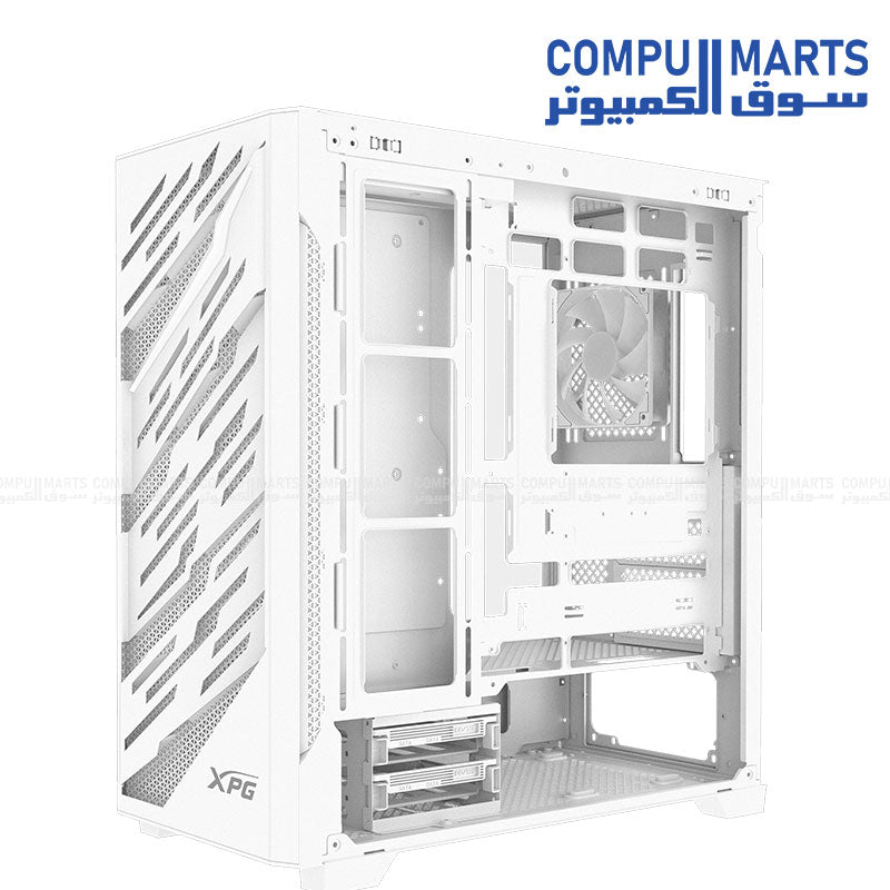 XPG Starker Air BTF Mid Tower PC Case – Tempered Glass, 4×120mm ARGB Fans, USB-C, E-ATX Support – Black/White – Egypt