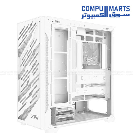 XPG Starker Air BTF Mid Tower PC Case โ Tempered Glass, 4ร120mm ARGB Fans, USB-C, E-ATX Support โ Black/White โ Egypt