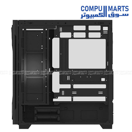 XPG Starker Air BTF Mid Tower PC Case โ Tempered Glass, 4ร120mm ARGB Fans, USB-C, E-ATX Support โ Black/White โ Egypt