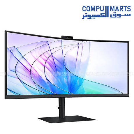 Samsung LS34C650VAMXUE โ 34 Inch Curved Monitor โ UWQHD 3440x1440 โ VA Panel โ 100Hz โ USB-C 90W โ Built-in Camera โ Black