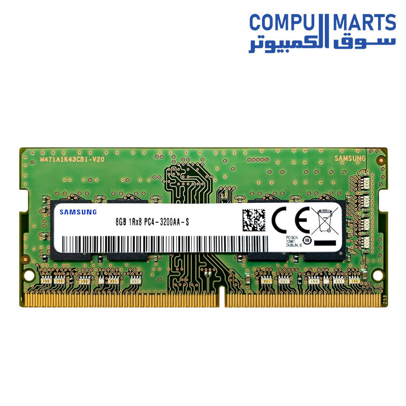 M471A1K43DB1-CWE-RAM-SAMSUNG-8GB-DDR4-3200MHz-Module-SODIMM