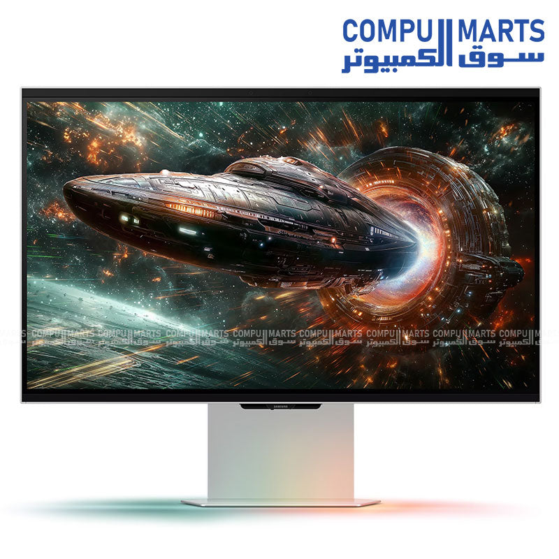 Samsung Odyssey 3D G90XF 27" 4K 165Hz Gaming Monitor – Front & Side View