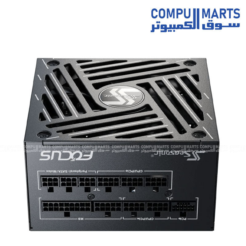 Seasonic Focus GX-850 ATX3 850W Power Supply with ATX 3.1 support, 80 Plus Gold certification, fully modular braided cables, and Digital Hybrid Fan Control available in Egypt