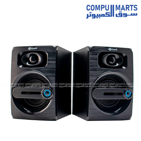 Kisonli T-010 USB 2.0 compact stereo speaker with LED light in Egypt