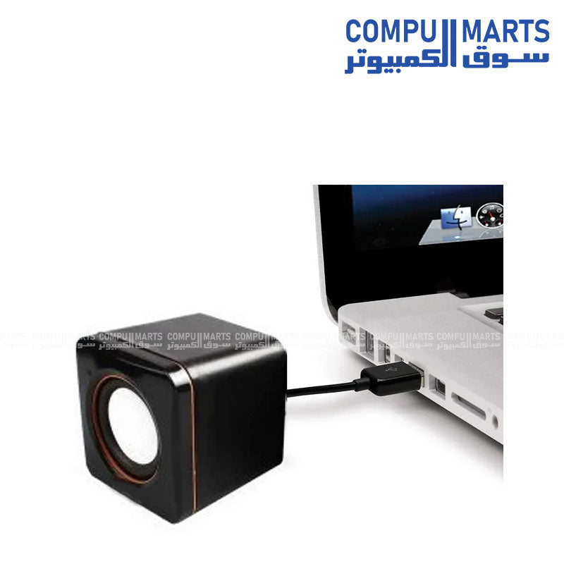 USB Speaker Model G002 with stereo sound and LED light for laptop and PC in Egypt