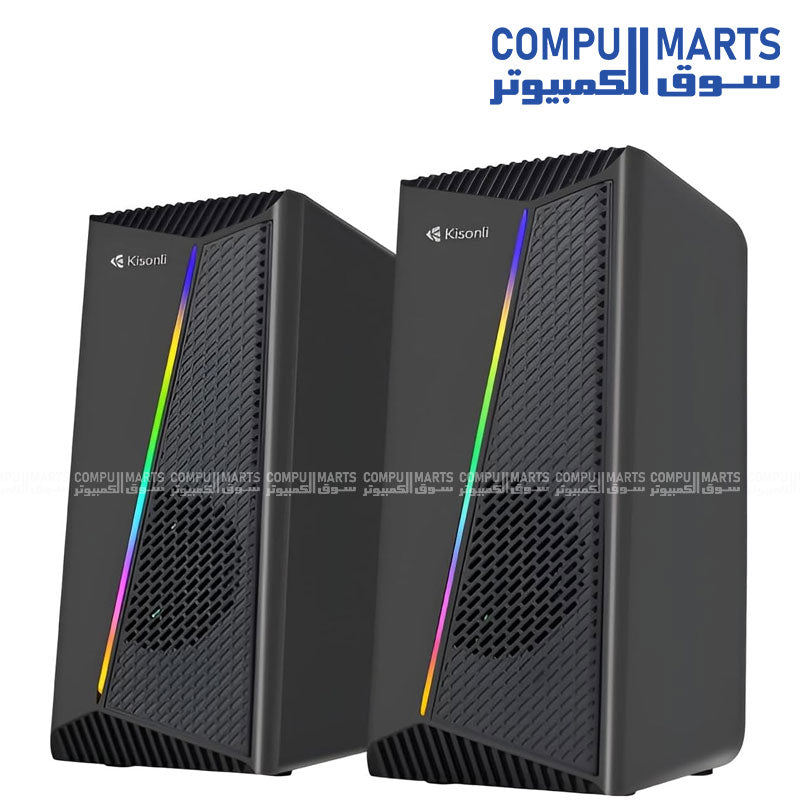 Kisonli X30 Portable Bluetooth Speaker with RGB lighting and strong bass in Egypt