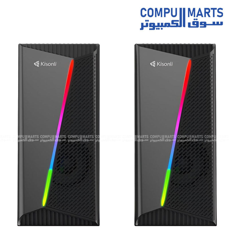 Kisonli X30 Portable Bluetooth Speaker with RGB lighting and strong bass in Egypt