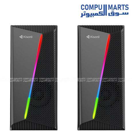 Kisonli X30 Portable Bluetooth Speaker with RGB lighting and strong bass in Egypt