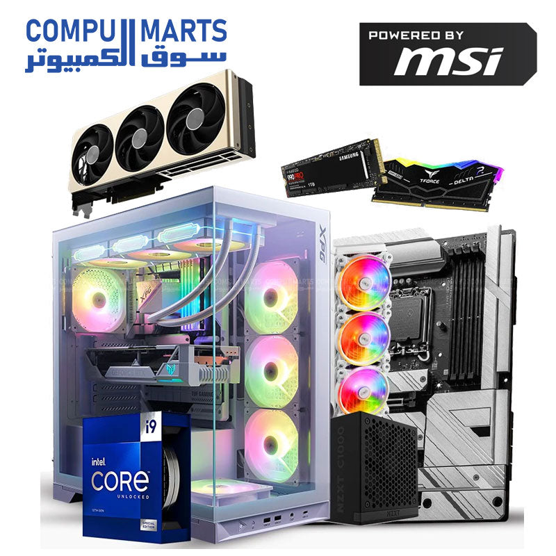 T-REX 2|CORE I9-14900K\MSI Z790 PROJECT ZERO\TEAM DELTA 64GB\SAMSUNG 990 PRO 1TB\MSI RTX 5070 TI 16GB INSPIRE 3X OC PLUS\XPG LEVANTE X 360 ARGB AIO\XPG INVADER BTF\NZXT C SERIES 1000W GOLD