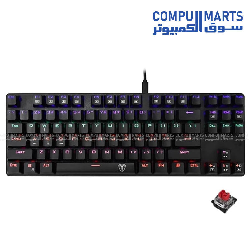 T-DAGGER Bora 87-key mechanical gaming keyboard Red Switch
