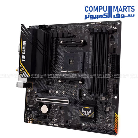 ASUS TUF Gaming A520M-PLUS WIFI Micro ATX AM4 Motherboard – M.2, Wi-Fi 5, HDMI, DisplayPort, USB 3.2 Gen 1, Aura Sync RGB