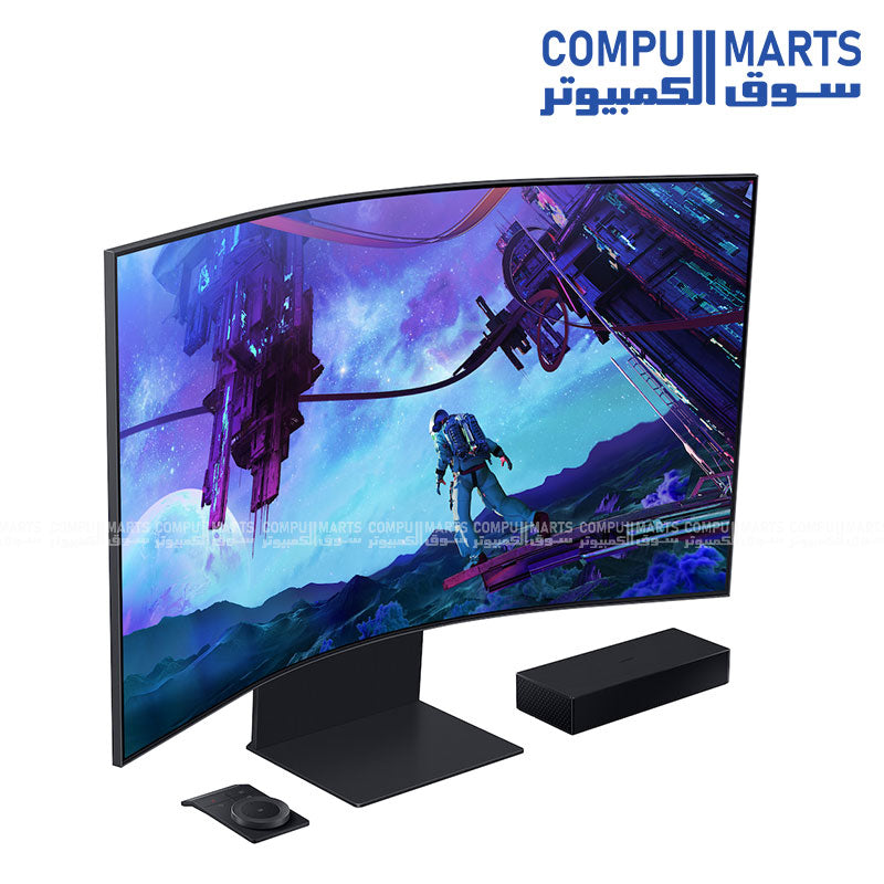Samsung Odyssey Neo G7 55 inch 4K 165Hz curved Mini LED gaming monitor with Quantum HDR 32x and HDMI 2.1