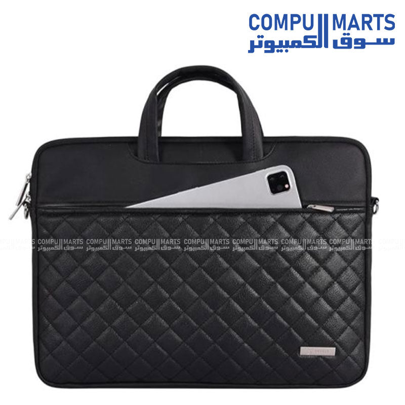 Front view of the Rahala RS101 sleeve highlighting its PU leather construction.
