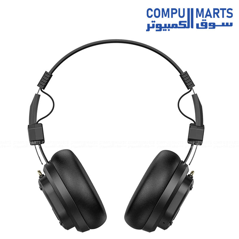 Close-up of ONIKUMA GT803 Black Model foldable wireless gaming headset showcasing its portable design for travel and daily gaming use at Compumarts Egypt