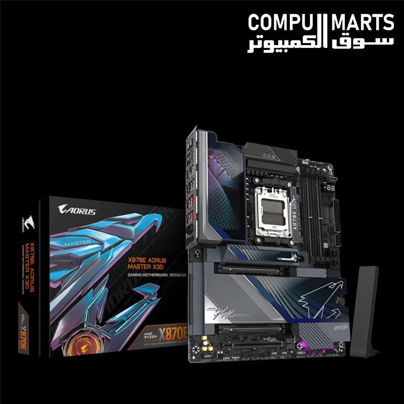 GIGABYTE X870E AORUS MASTER X3D ATX motherboard with AMD X870E chipset