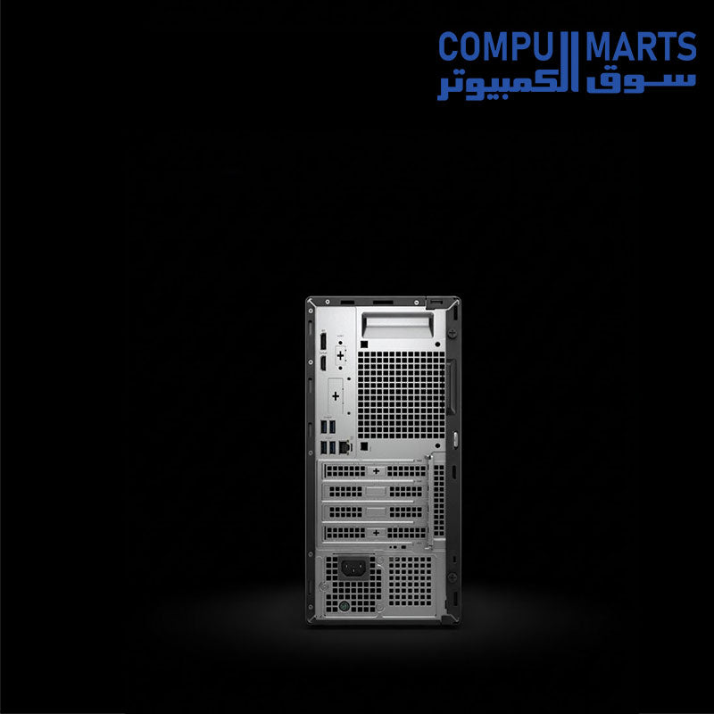 Black Dell Pro Tower QCT1250 desktop PC running DOS