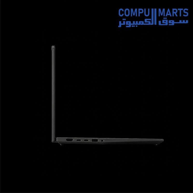 Lenovo ThinkPad E16 Gen 3 aluminum laptop with 16-inch WUXGA IPS display and Intel Arc 140T graphics on white background